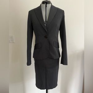 MANGO Grey pinstripe suit